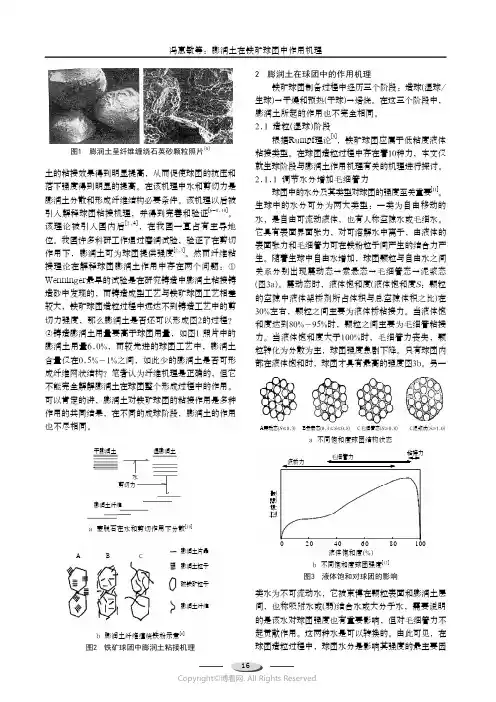 210993076_膨润土在铁矿球团中作用机理