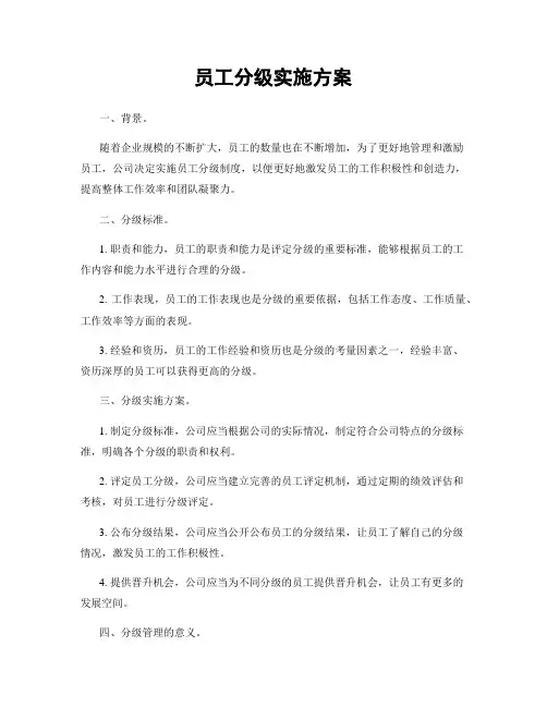 员工分级实施方案