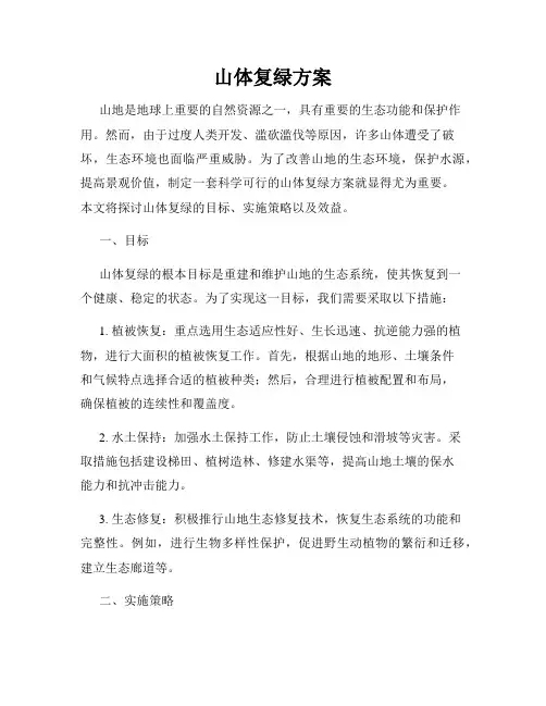 山体复绿方案