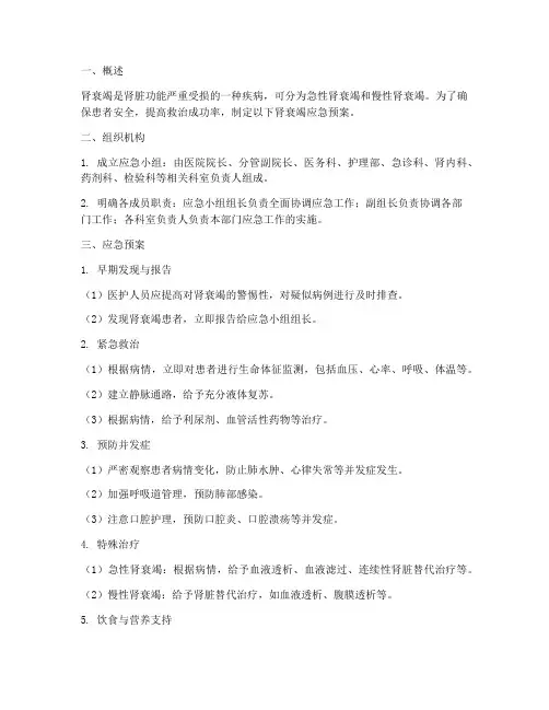 肾衰应急预案