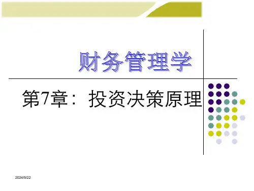 第7章投资决策原理