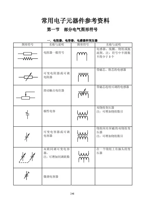 【电器电子】常用电子元器件参考资料