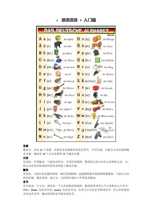 德语语音-入门篇