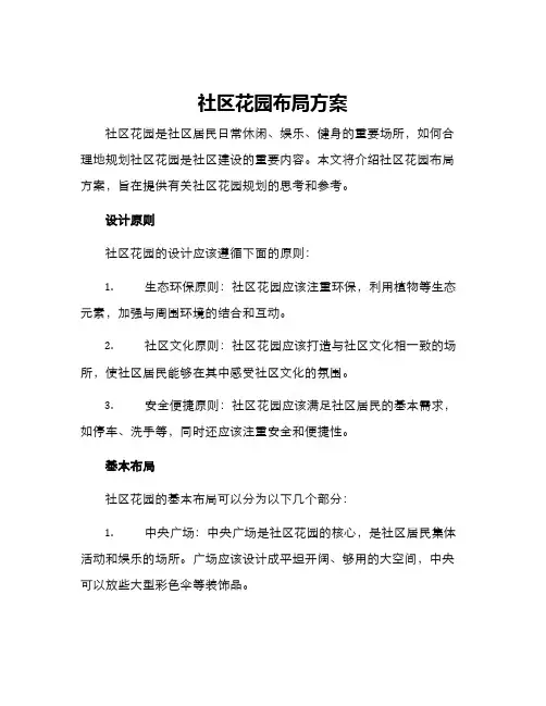 社区花园布局方案