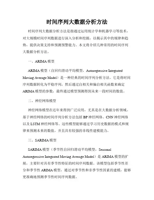 时间序列大数据分析方法