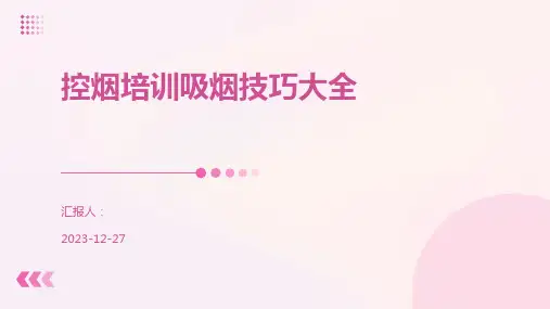 控烟培训吸烟技巧大全