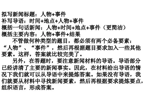 拟写新闻标题