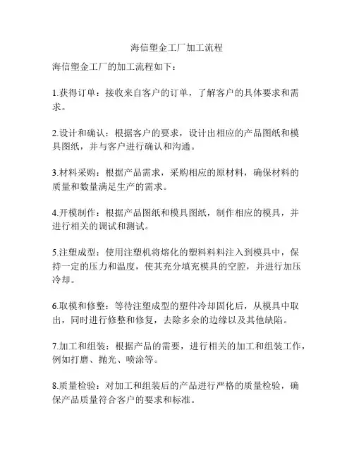 海信塑金工厂加工流程