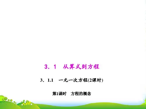 人教版七年级数学上册《3.1从算式到方程》课件