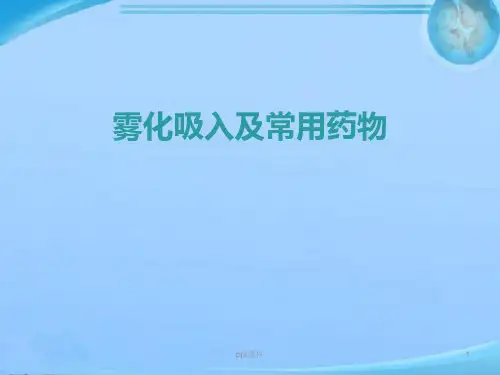 雾化吸入及常用药物  ppt课件