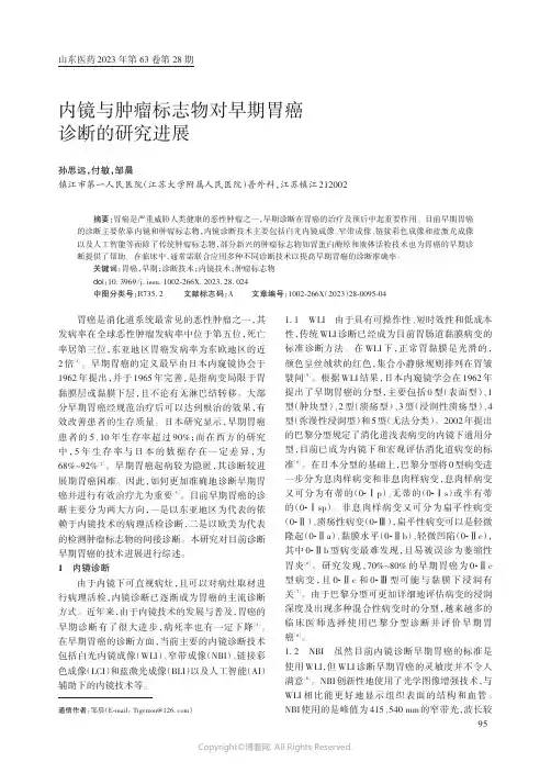 内镜与肿瘤标志物对早期胃癌诊断的研究进展