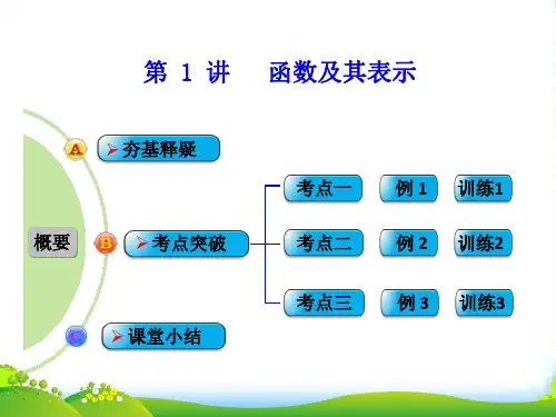 版创新设计高考总复习数学(文)人教A版第二章 函数概念与基本初等函数第1讲 函数及其表示