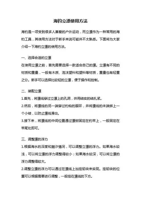 海钓立漂使用方法