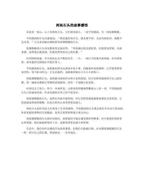 两块石头的故事感悟