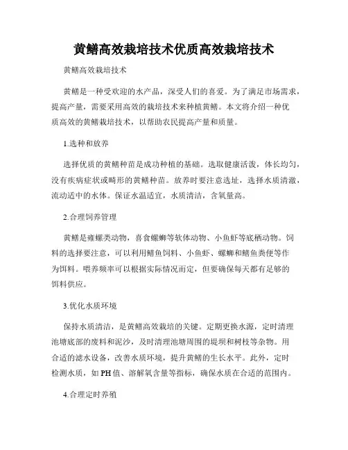 黄鳝高效栽培技术优质高效栽培技术