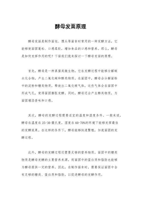 酵母发面原理