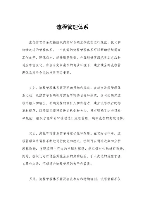流程管理体系