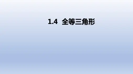 1.4  全等三角形 课件2024-2025学年浙教版数学八年级上册