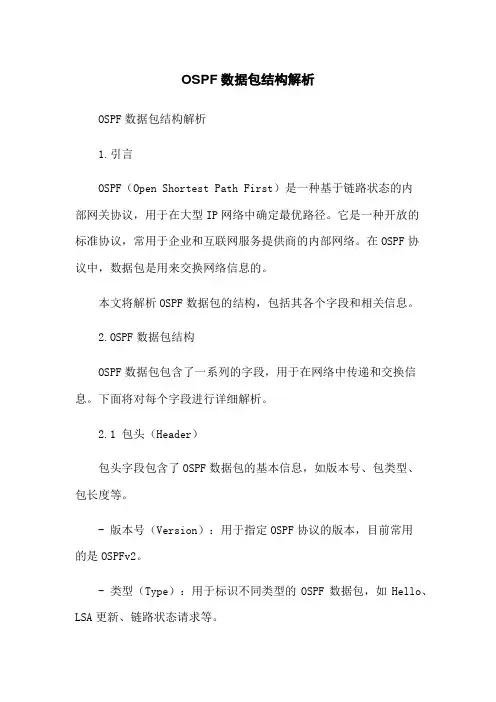 OSPF数据包结构解析