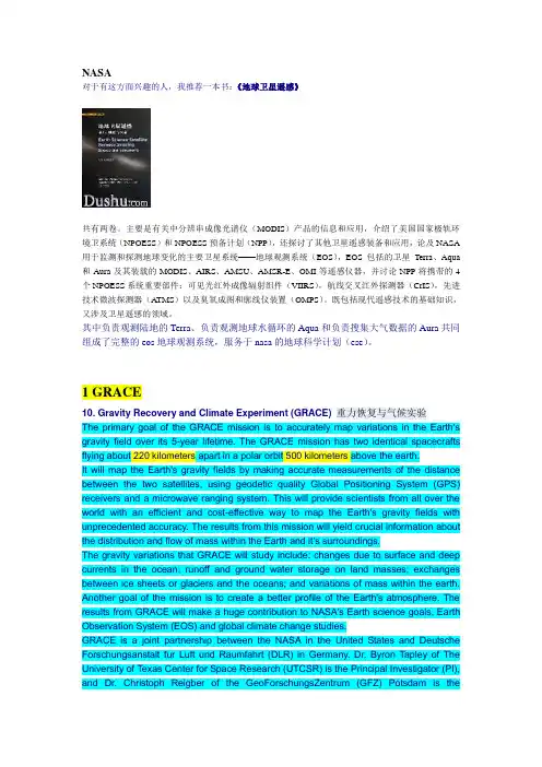 几种遥感数据比较