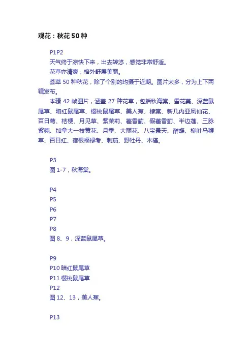 观花：秋花50种