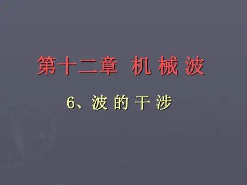 【物理】12.6《波的干涉》课件(新人教选修3-4)-12页精品文档