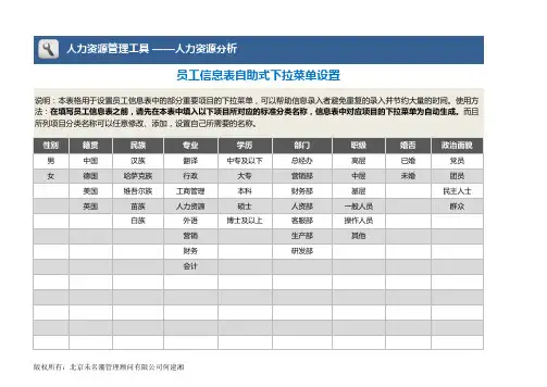 企业人力资源整体结构统计分析表 (1)