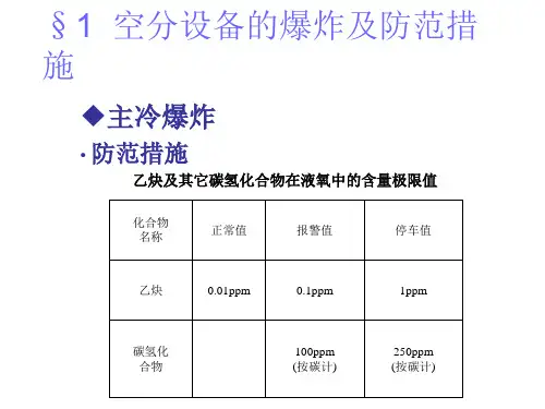 空分设备安全技术PPT课件