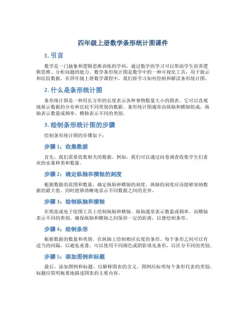 四年级上册数学条形统计图课件
