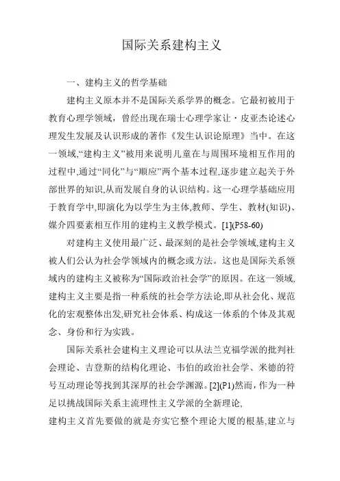 国际关系建构主义