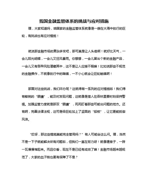 我国金融监管体系的挑战与应对措施
