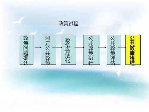 第十章 公共政策终结