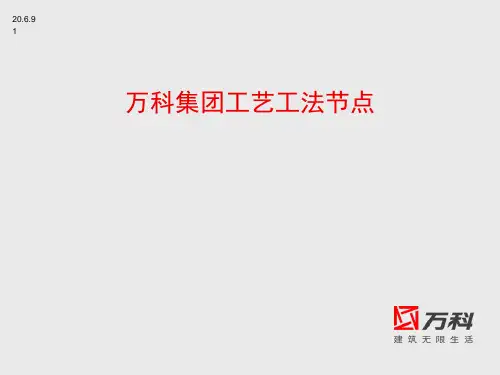 万科集团水电工艺节点做法