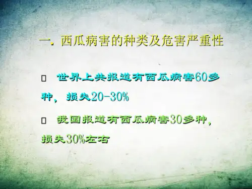 西瓜病害及其防治课件.ppt