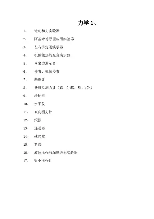物理实验室标签