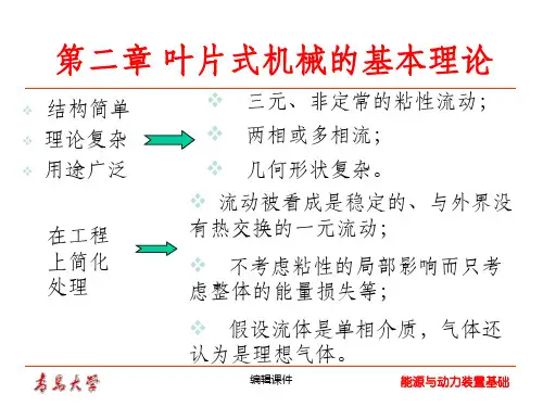 能源与动力装置基础——叶轮机械基本理论