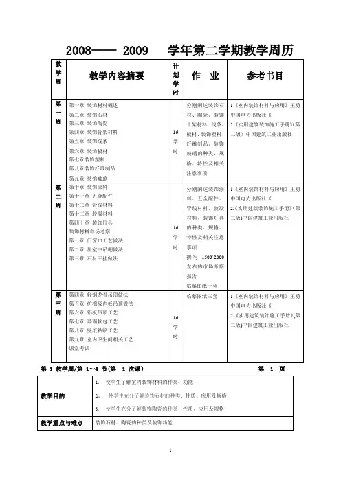 装饰材料与施工工艺要点