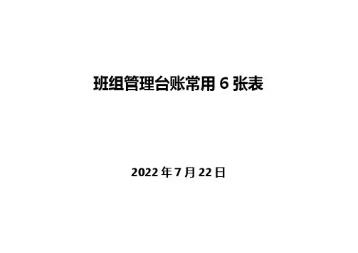班组管理台账常用6张表