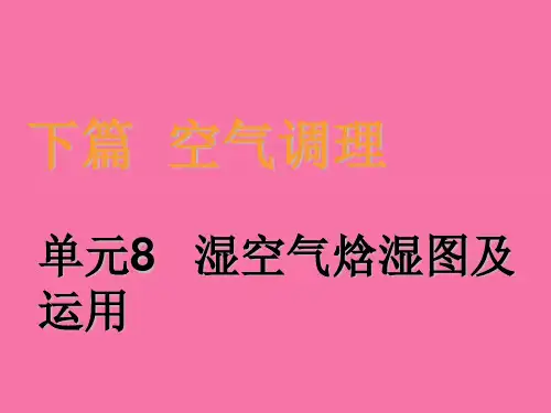 通风与空气调节工程-8 湿空气焓湿图及应用 ppt课件