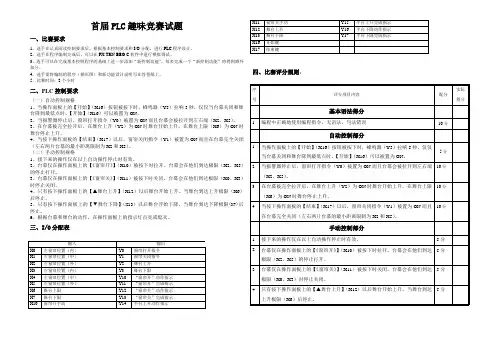 PLC比赛试题