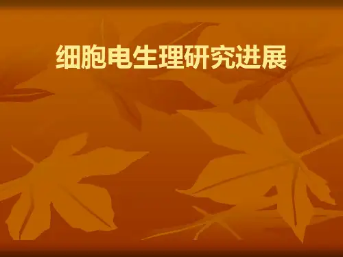 细胞电生理研究进展ppt课件