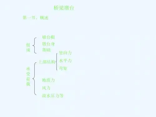 桥梁工程4-1起来墩台的构造与设计