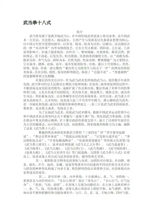 武当拳十八式