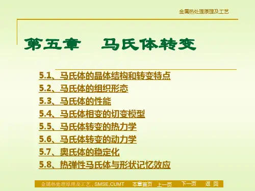 材料科学与工程专业金属热处理原理及工艺马氏体转变精选全文