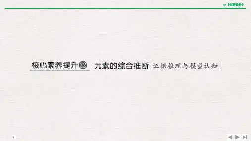 鲁教版高中化学核心素养提升22 元素的综合推断