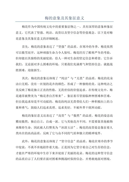 梅的意象及其象征意义
