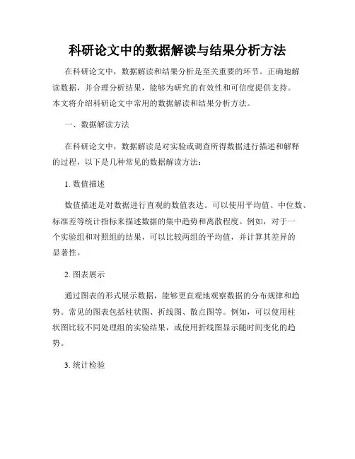 科研论文中的数据解读与结果分析方法