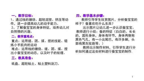 4-6岁蚕宝宝(手工)——超轻粘土+纸盘课件