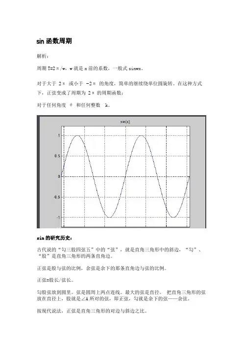 sin函数周期