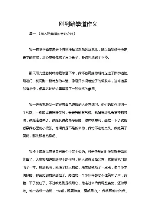 刚到跆拳道作文